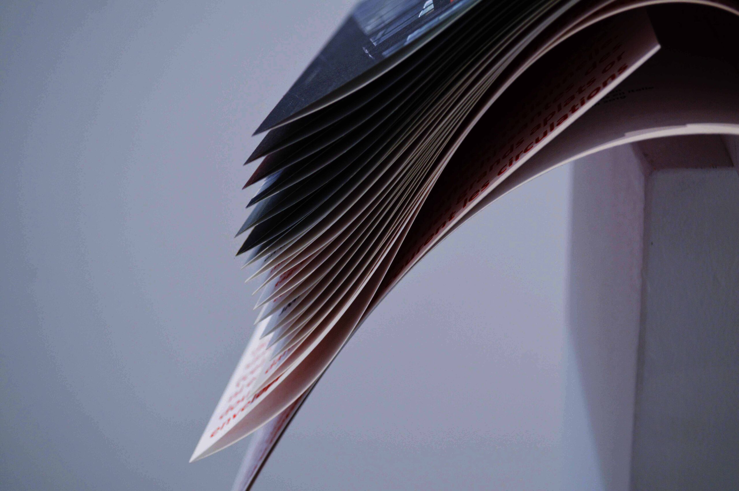 Détail de la tranche des pages.