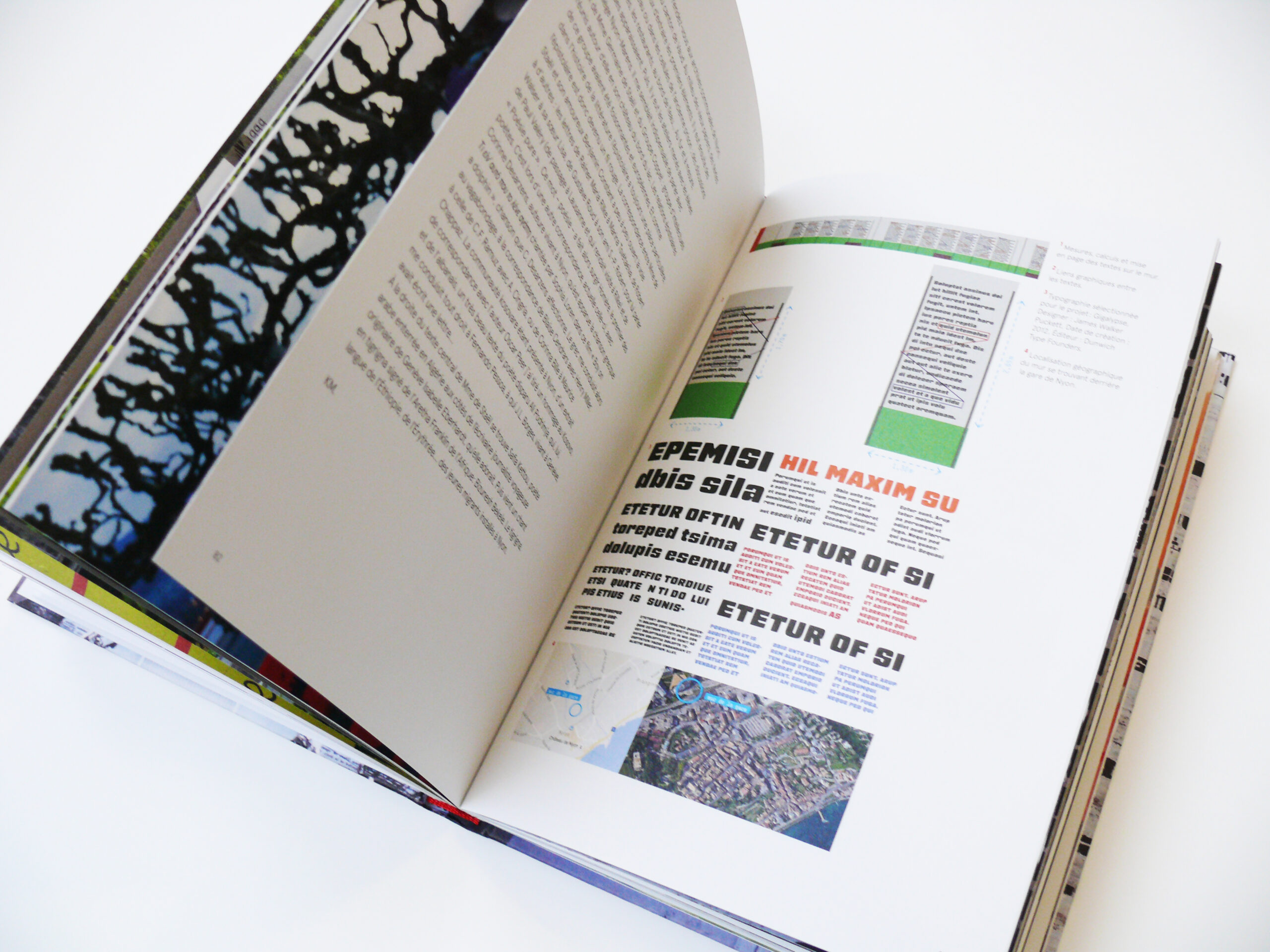 Typographic page and photograph.