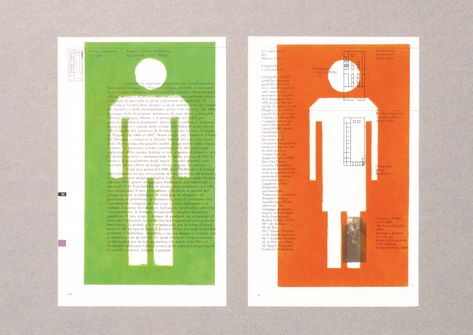 Green and orange pictograms.
