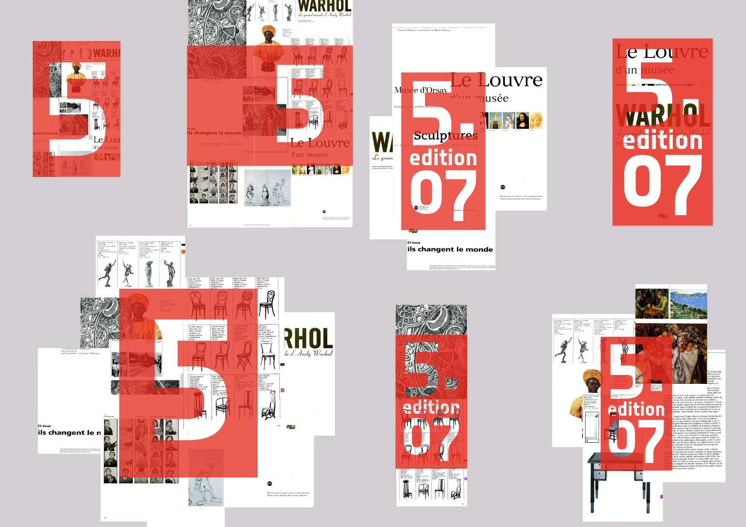 Collection of red covers.