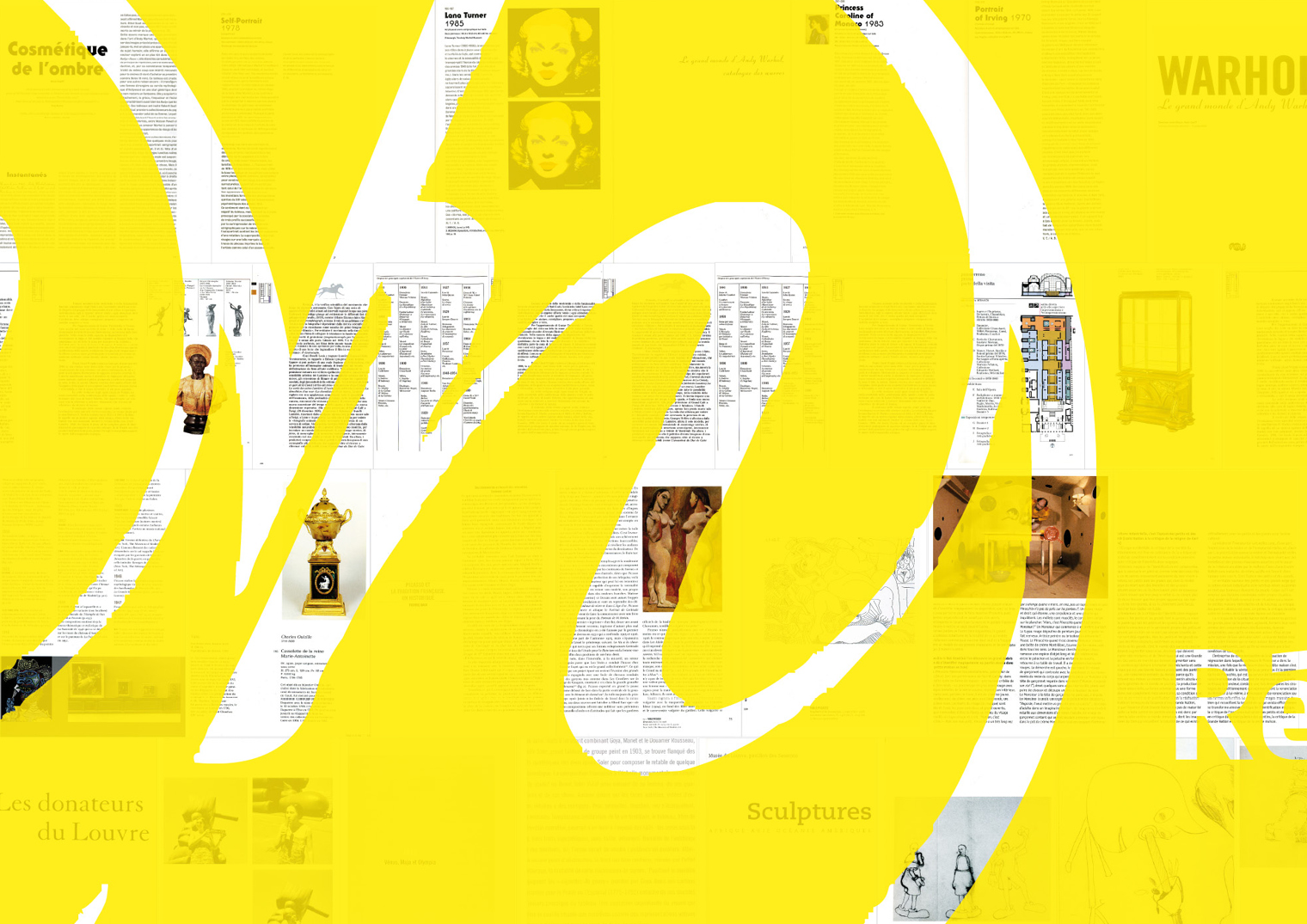 Yellow typographic composition.