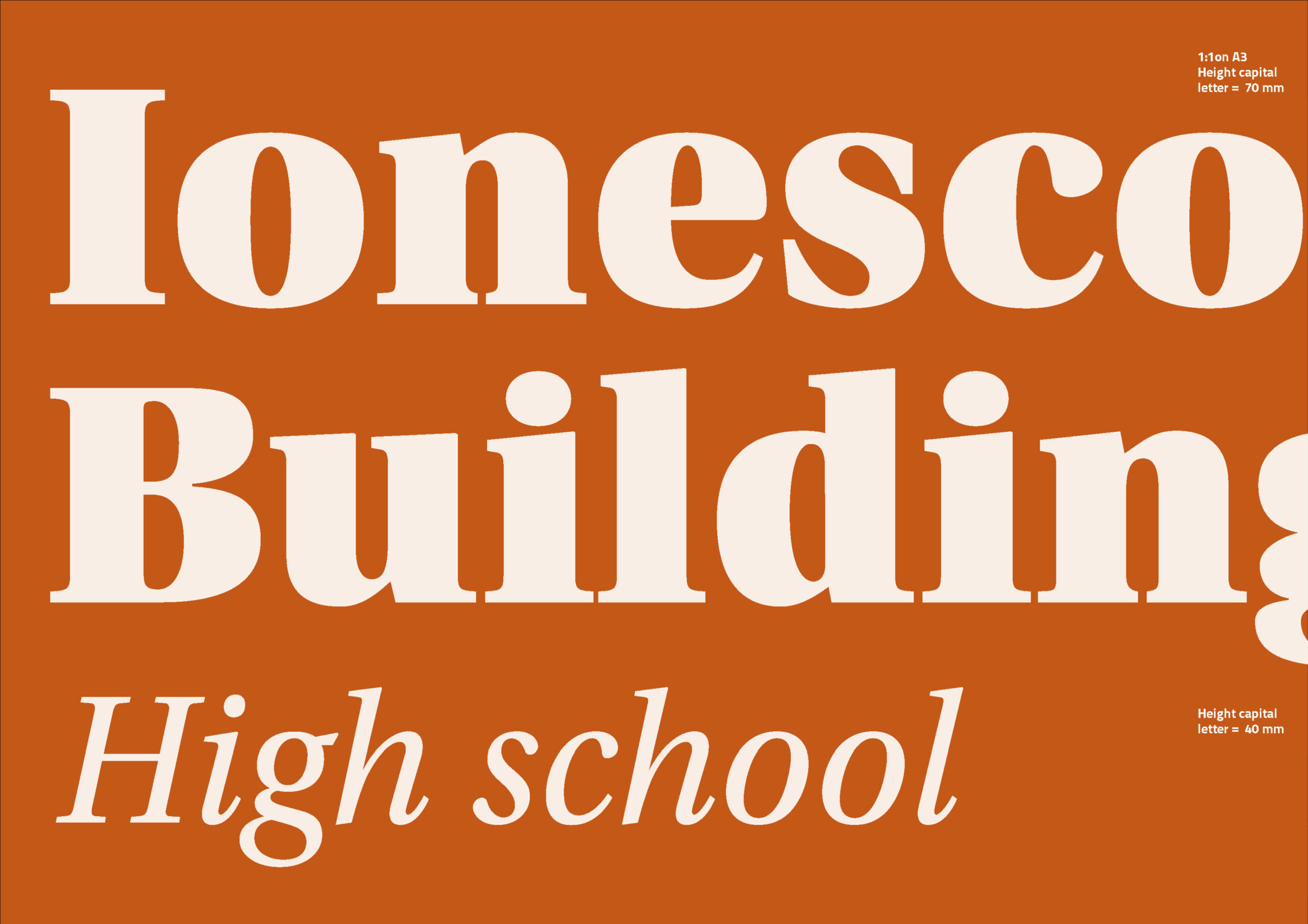 Ionesco Building lettering.