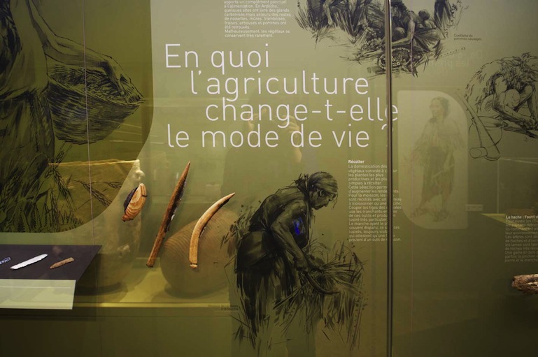 Panneau sur l'agriculture avec illustrations.